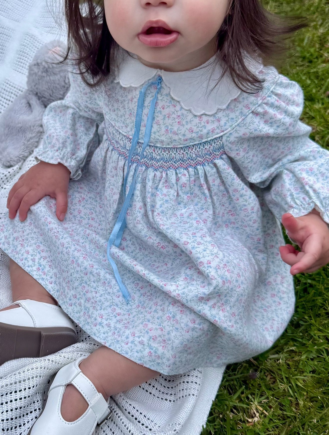 Floral Vintage Collared Dress - 6-12m - D&I international