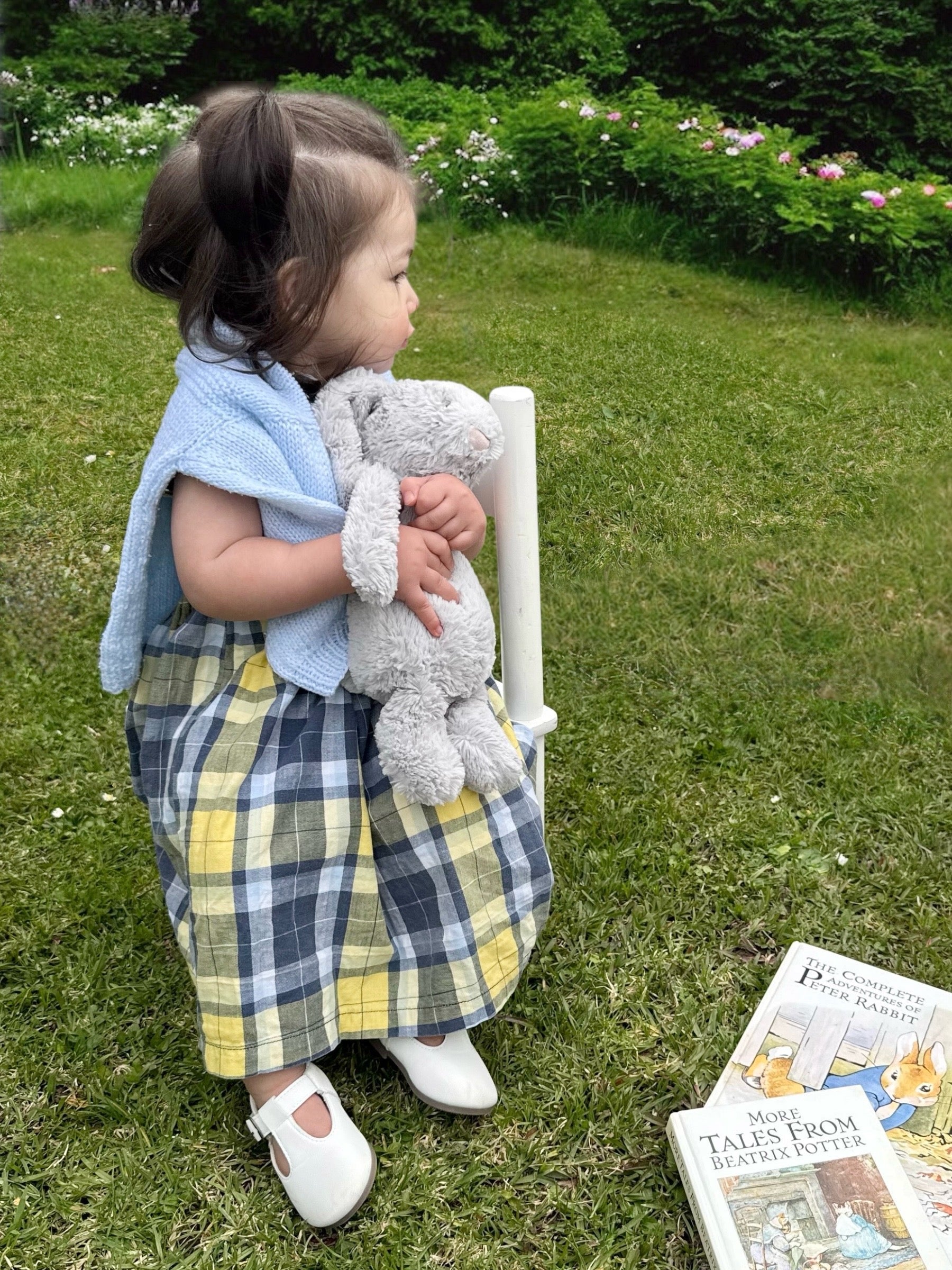 Vintage Yellow Checkered Peter Rabbit Dress - Size 1 - Peter Rabbit