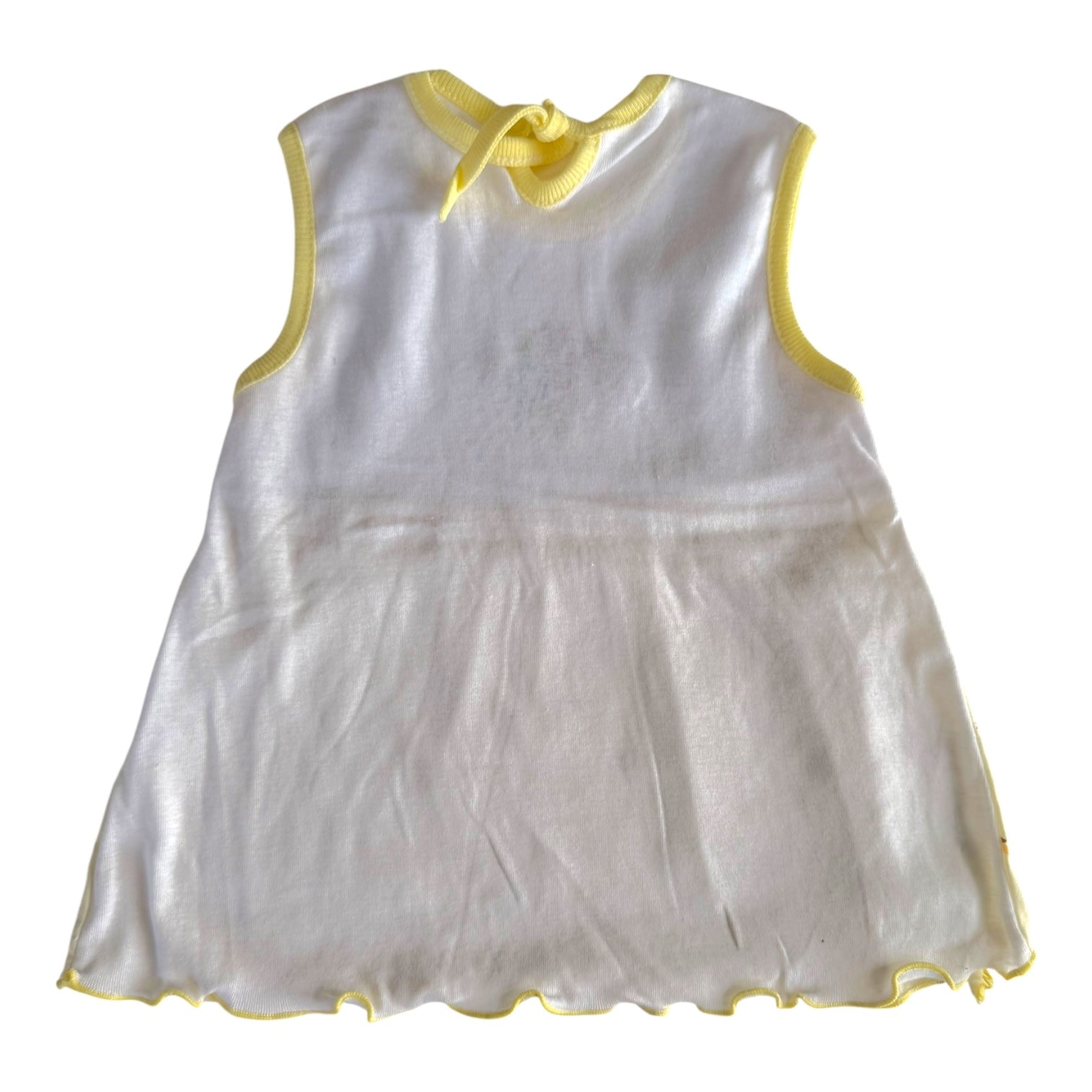 Vintage Look Summer Dress Big Flowers/Puppies - 3-6m