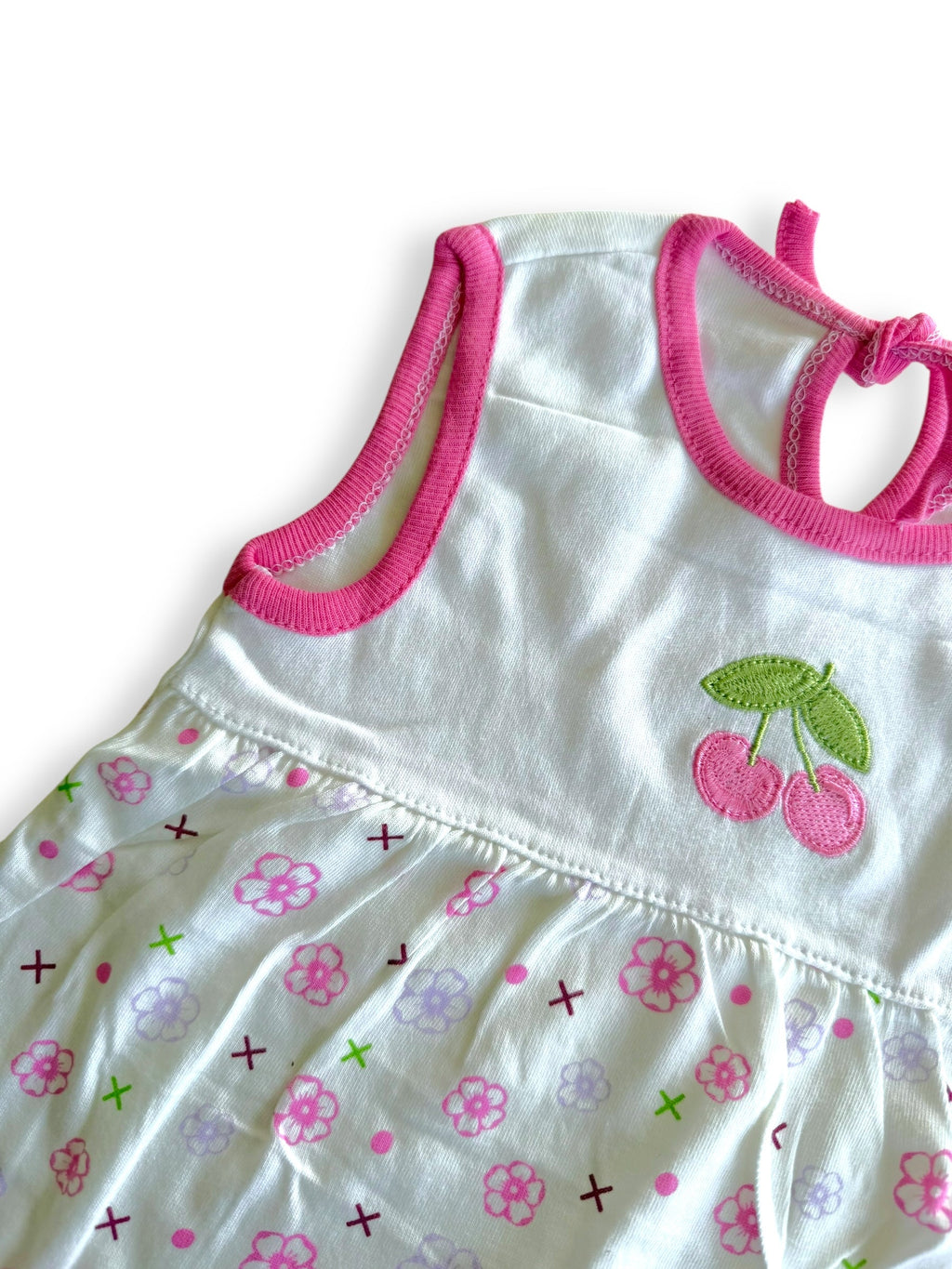 Vintage Look Summer Dress Cherries/flowers - 3-6m
