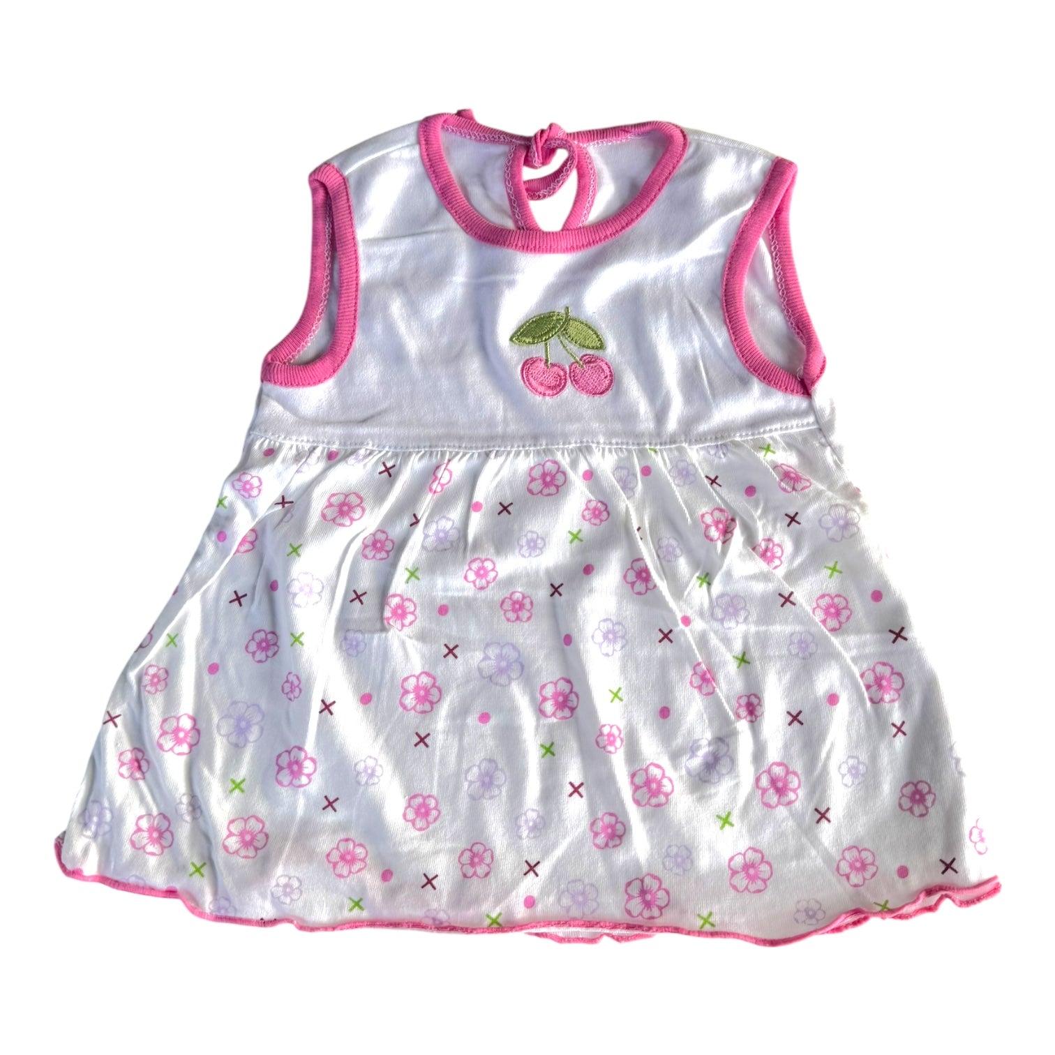 Vintage Look Summer Dress Cherries/flowers - 3-6m
