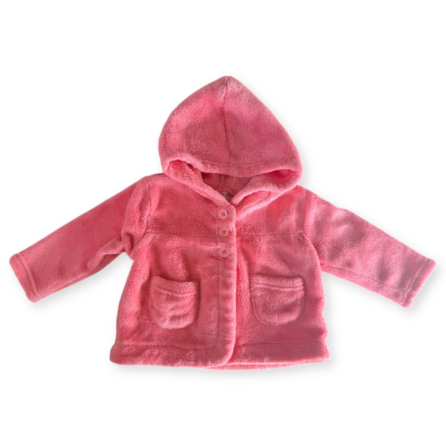 Fluffy Pink Jacket - 0-3m