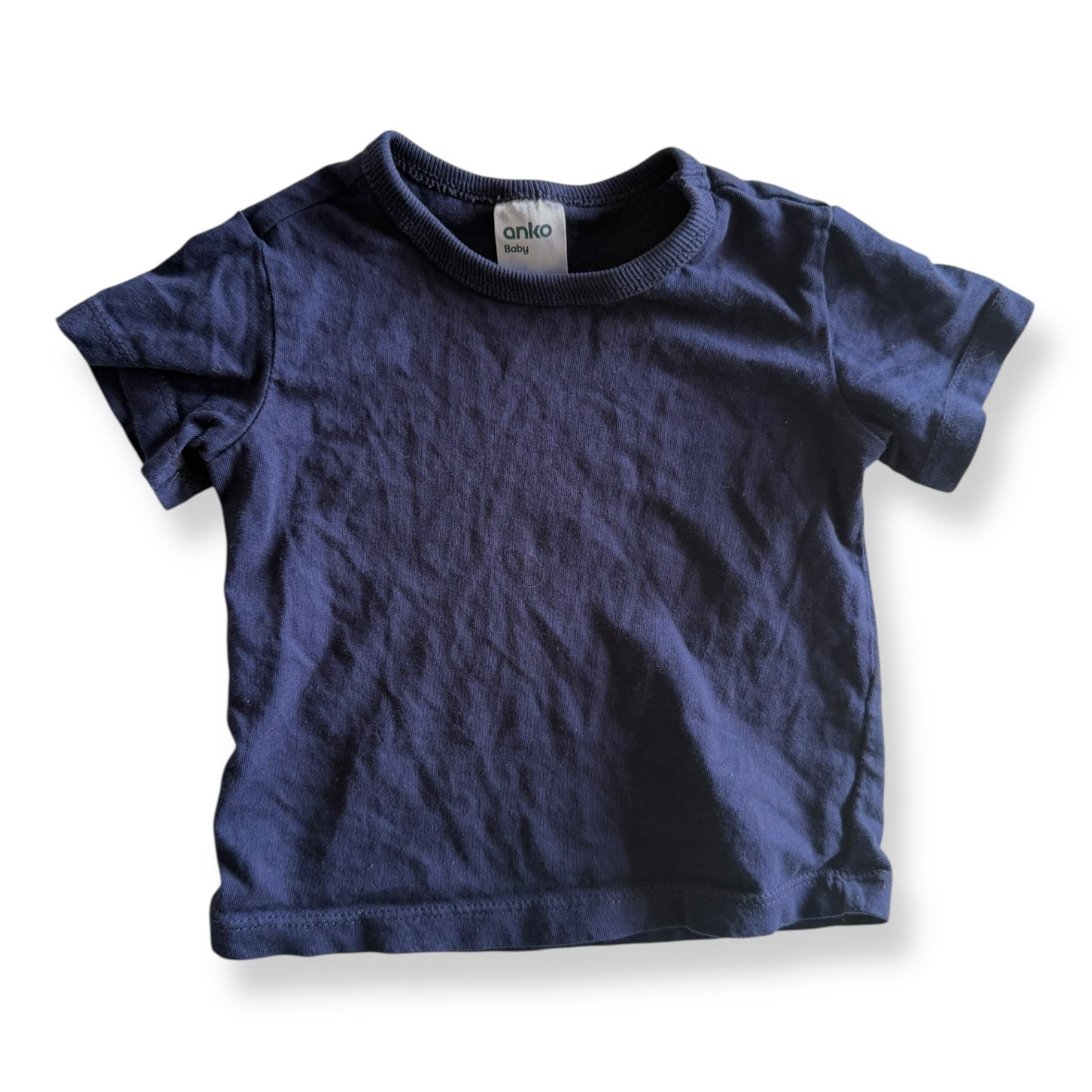 Navy Tshirt - 6-12m