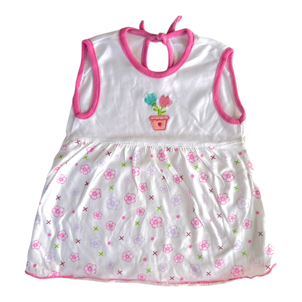 Vintage Look Summer Dress Flower Pot - 6-9m