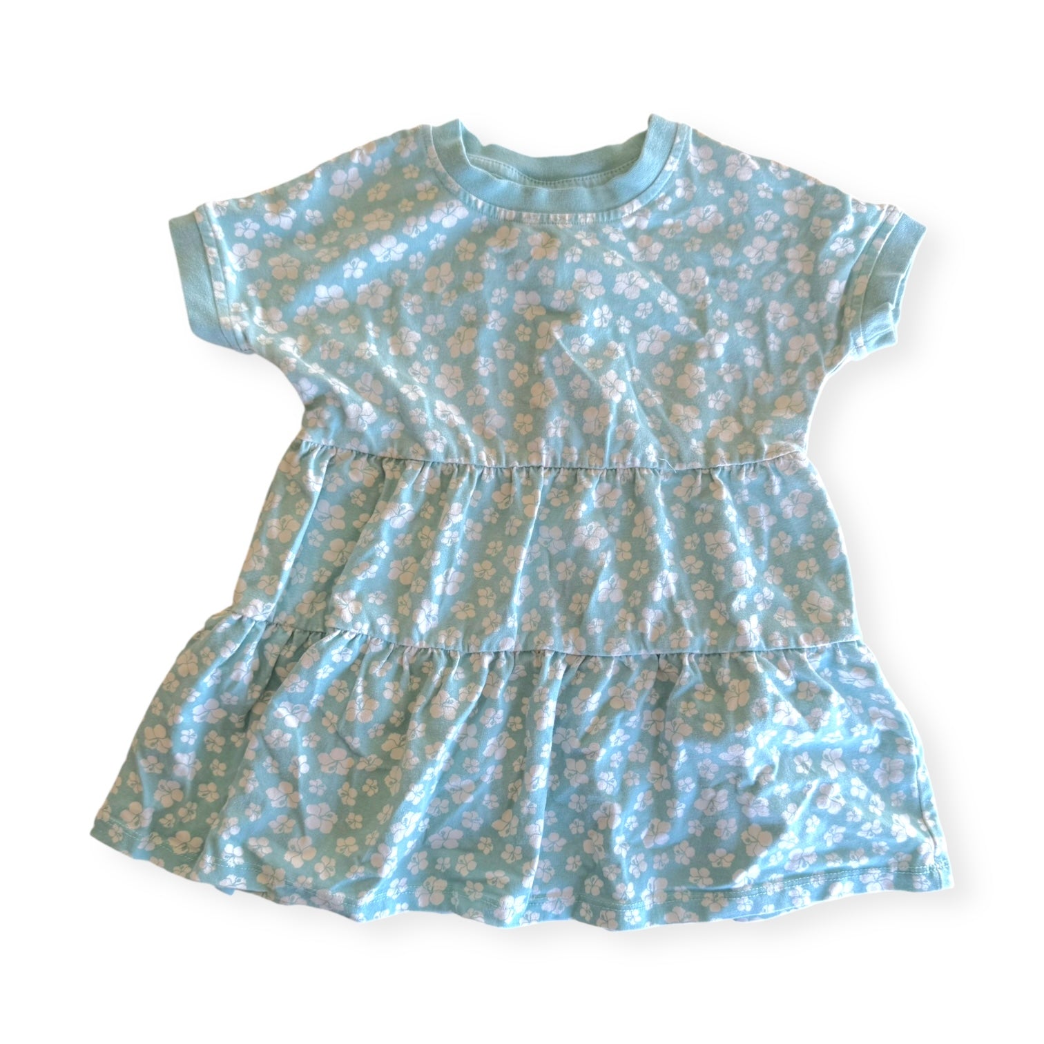 Teeny Weeny Blue Floral Dress - 12-18m