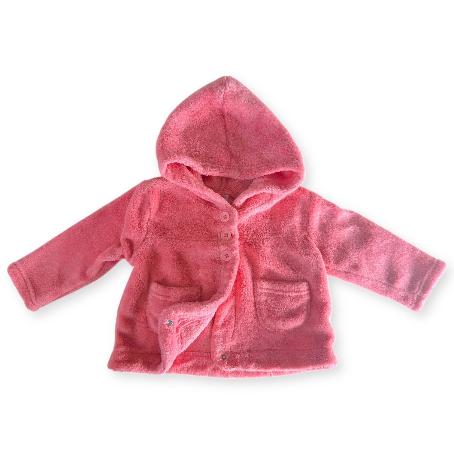 Fluffy Pink Jacket - 0-3m