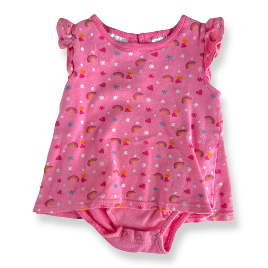 Vintage Rainbow Bodysuit Dress - 6-12m