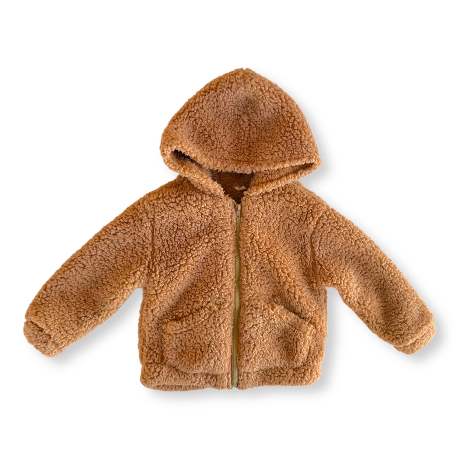 Brown Soft Teddy Jacket - Size 1 -