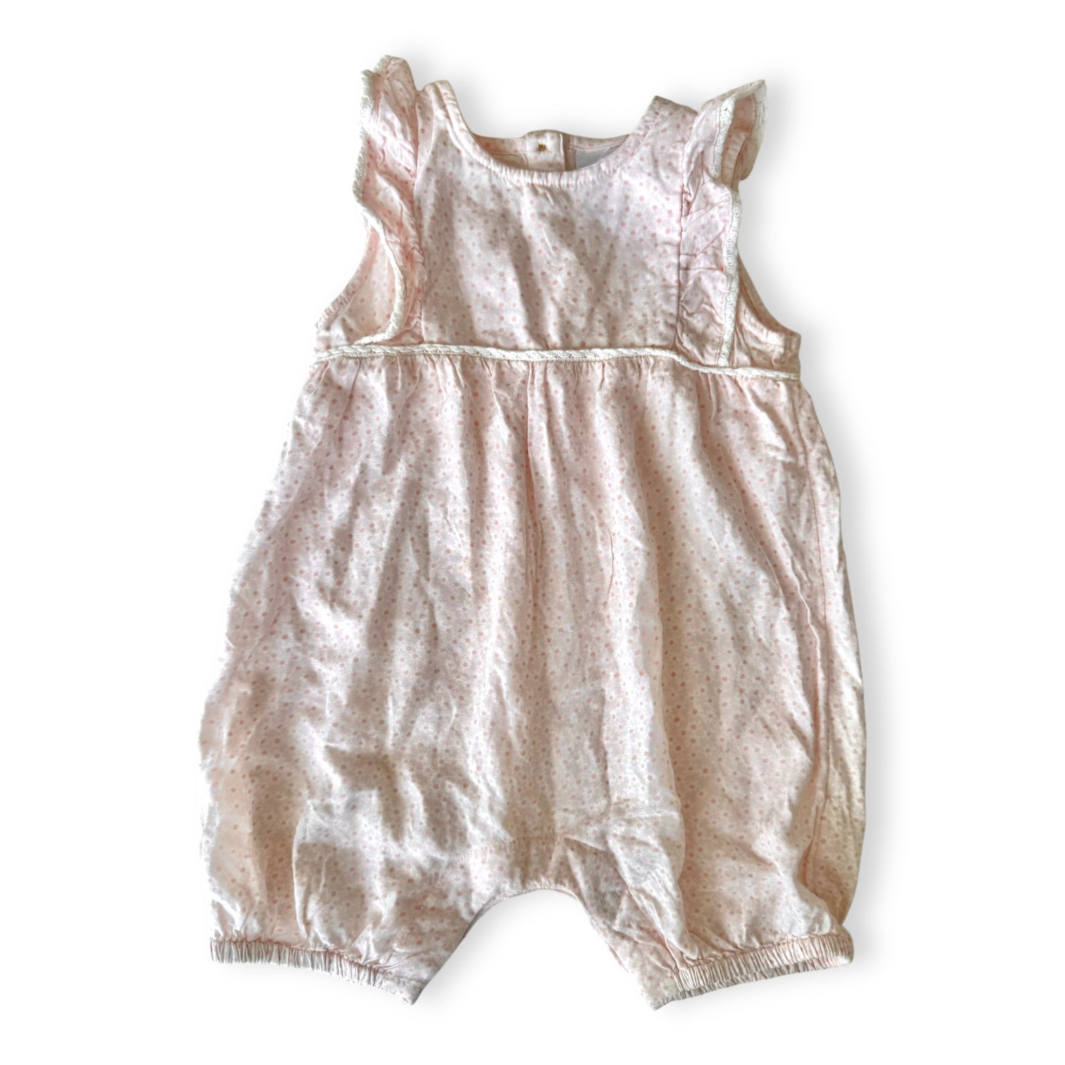Pink Floral romper - 12-18m - Anko