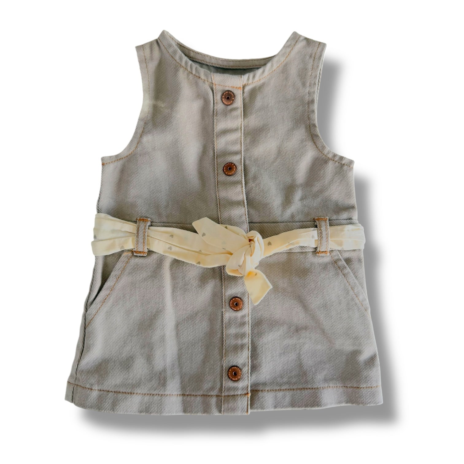 Taupe Denim Dress - 0-3m