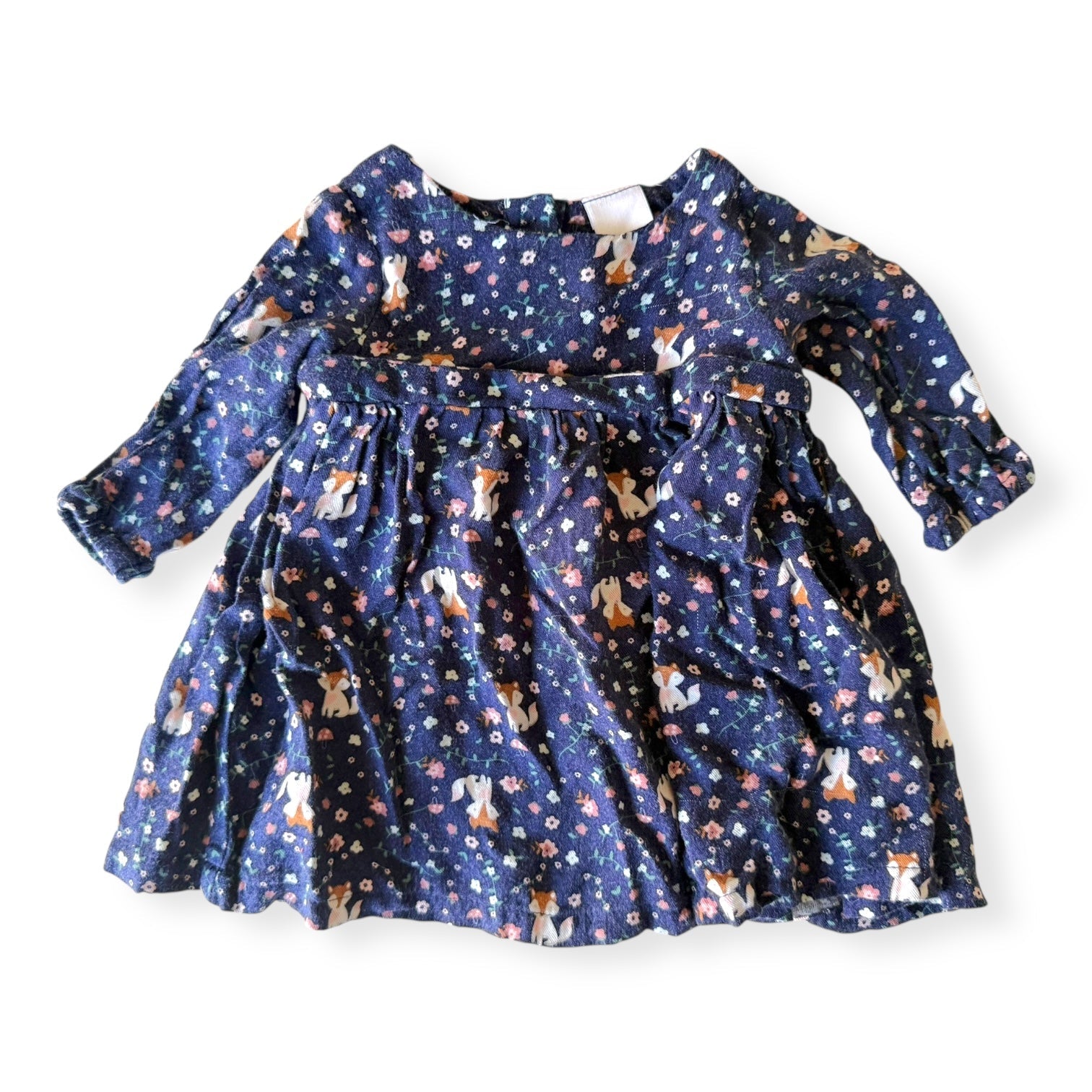 Teeny Weeny Floral Fox Dress - 0-3m
