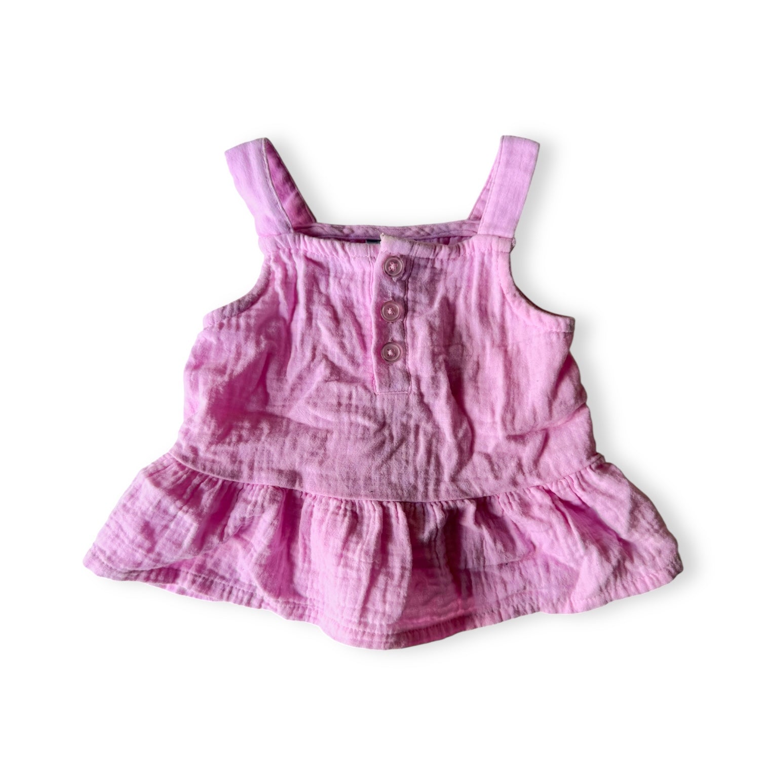 Pink Muslin Cami - 6-12m