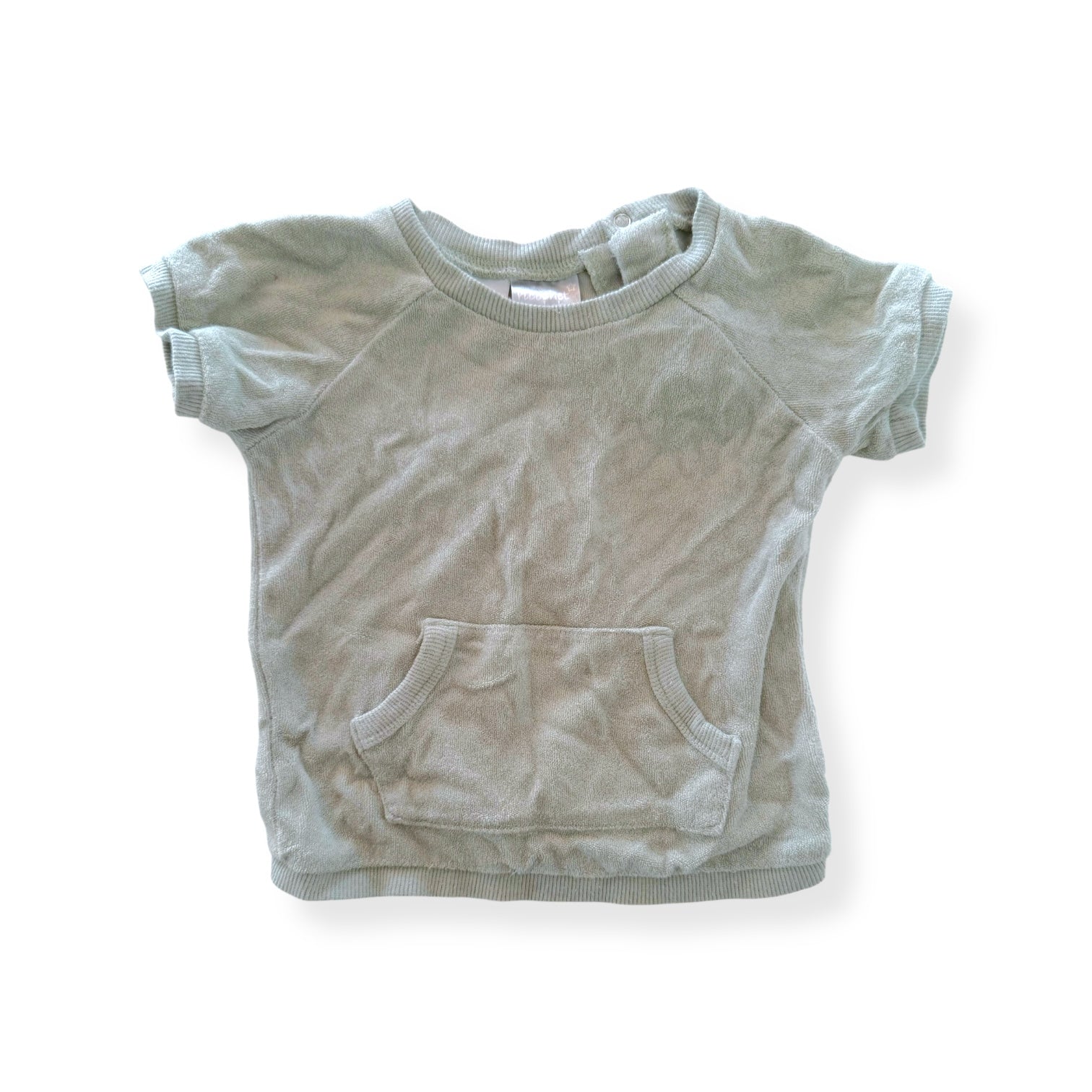 Green Towelling Tee - 6-12m