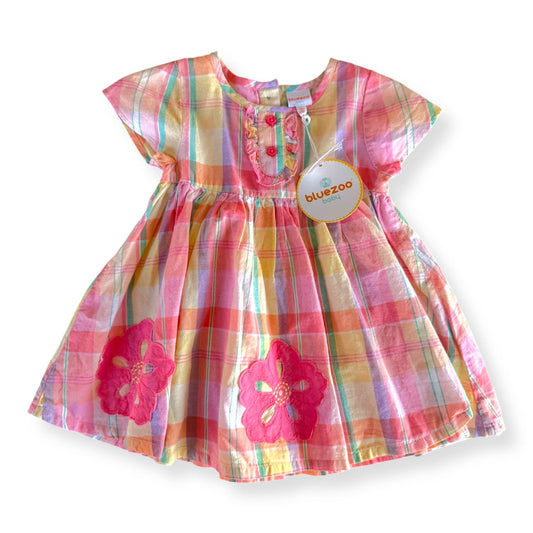 NEW Pink Plaid Dress - 3-6m
