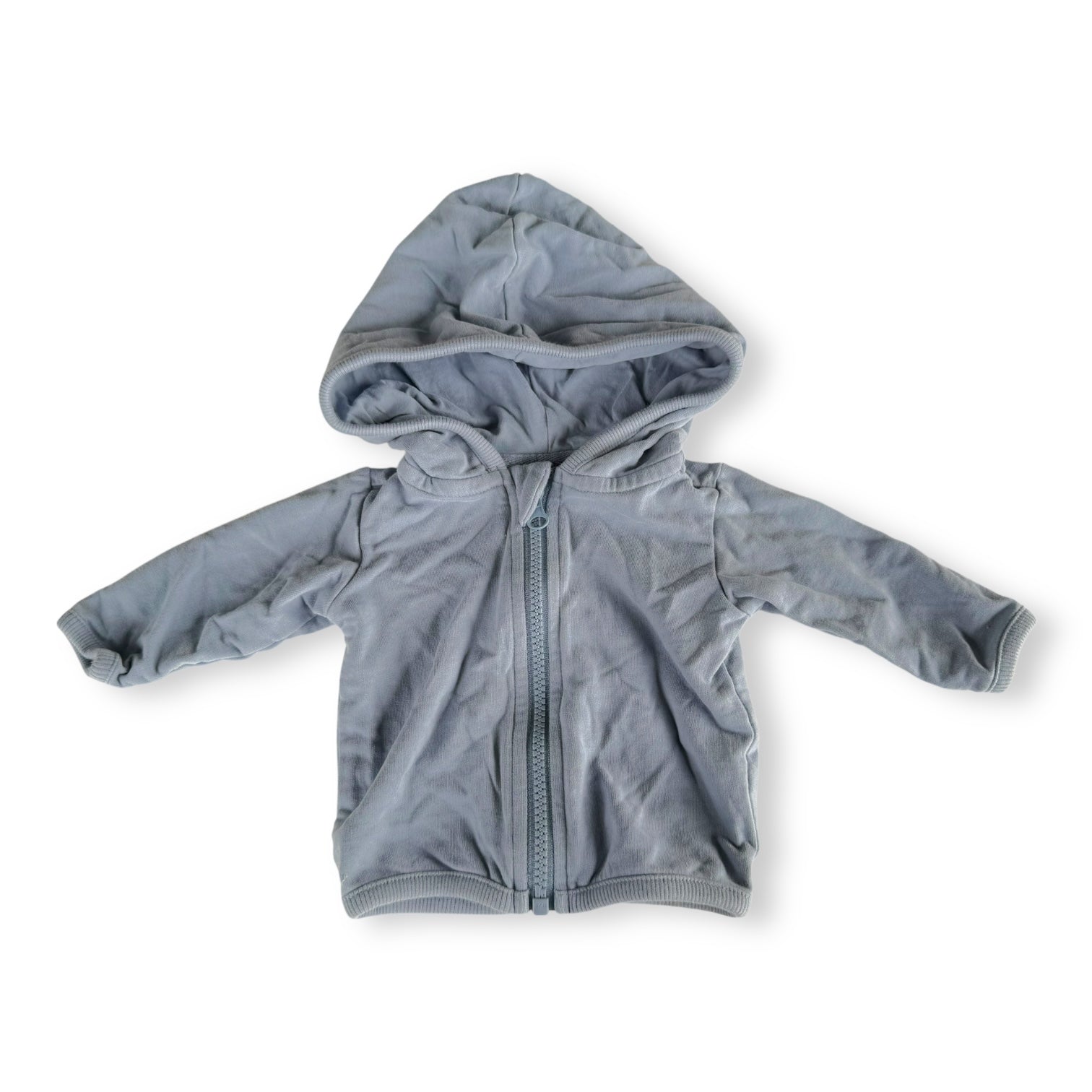 Blue Zip Hoodie - 0-3m