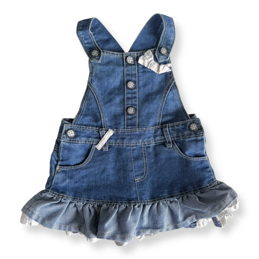 Denim Pinafore Dress - 6-12m