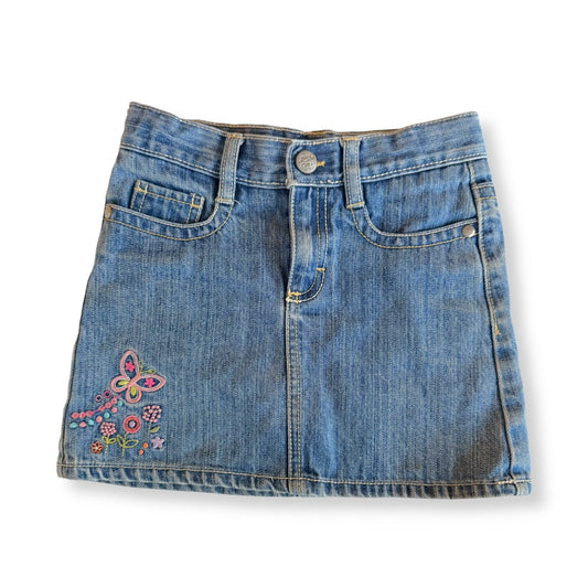 OshKosh Embroidered Denim Skirt -  Size 6