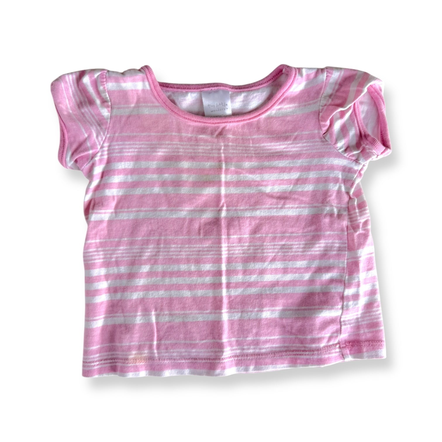 Pink Stripe Tshirt - 3-6m