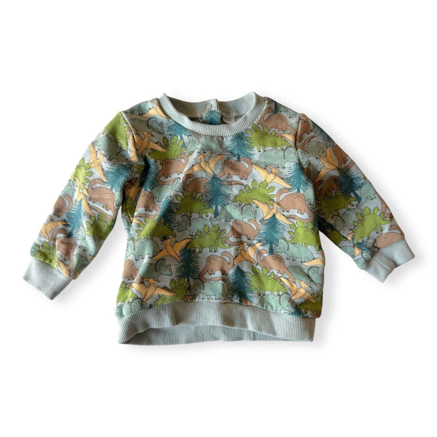 Green Dinosaur Sweatshirt - Size 6-12m