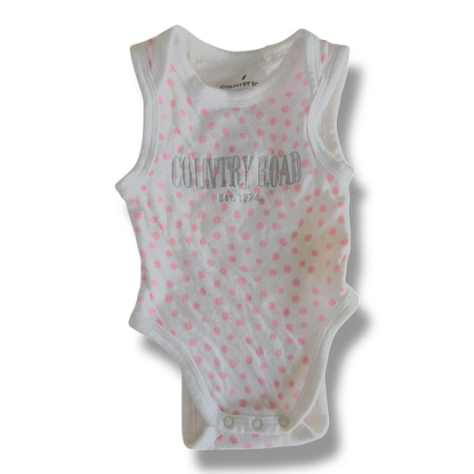 Country Road Pink Spot Bodysuit - NB