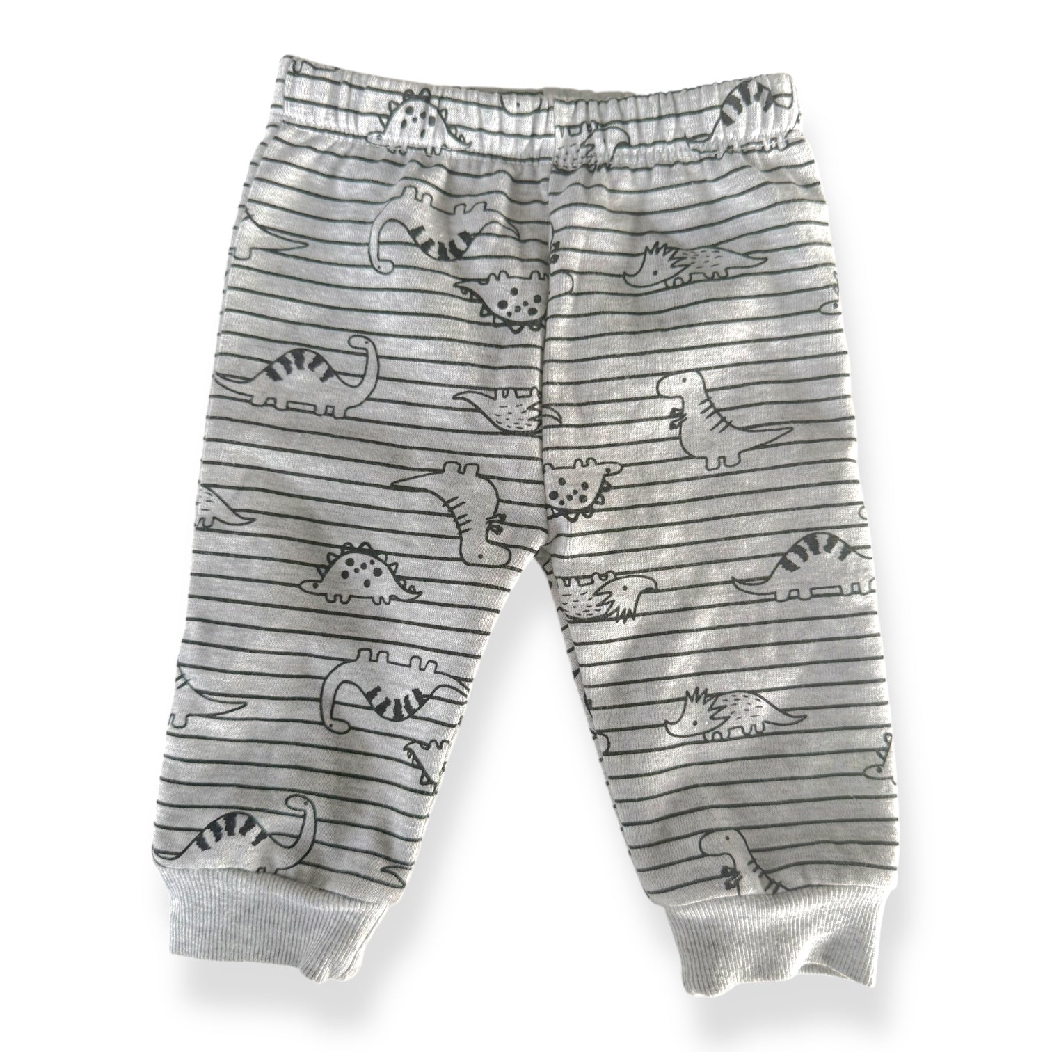 Dinosaur Stripe Pants - 3-6m