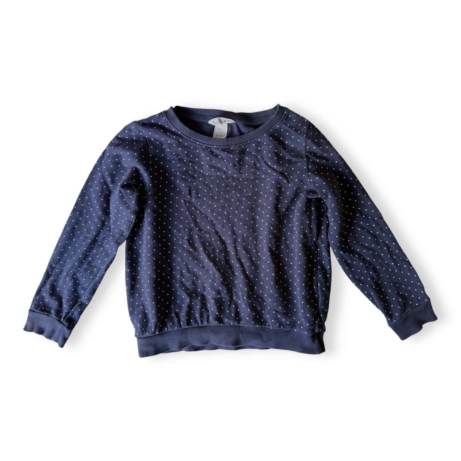 H&M navy spot sweatshirt - Size 7-8
