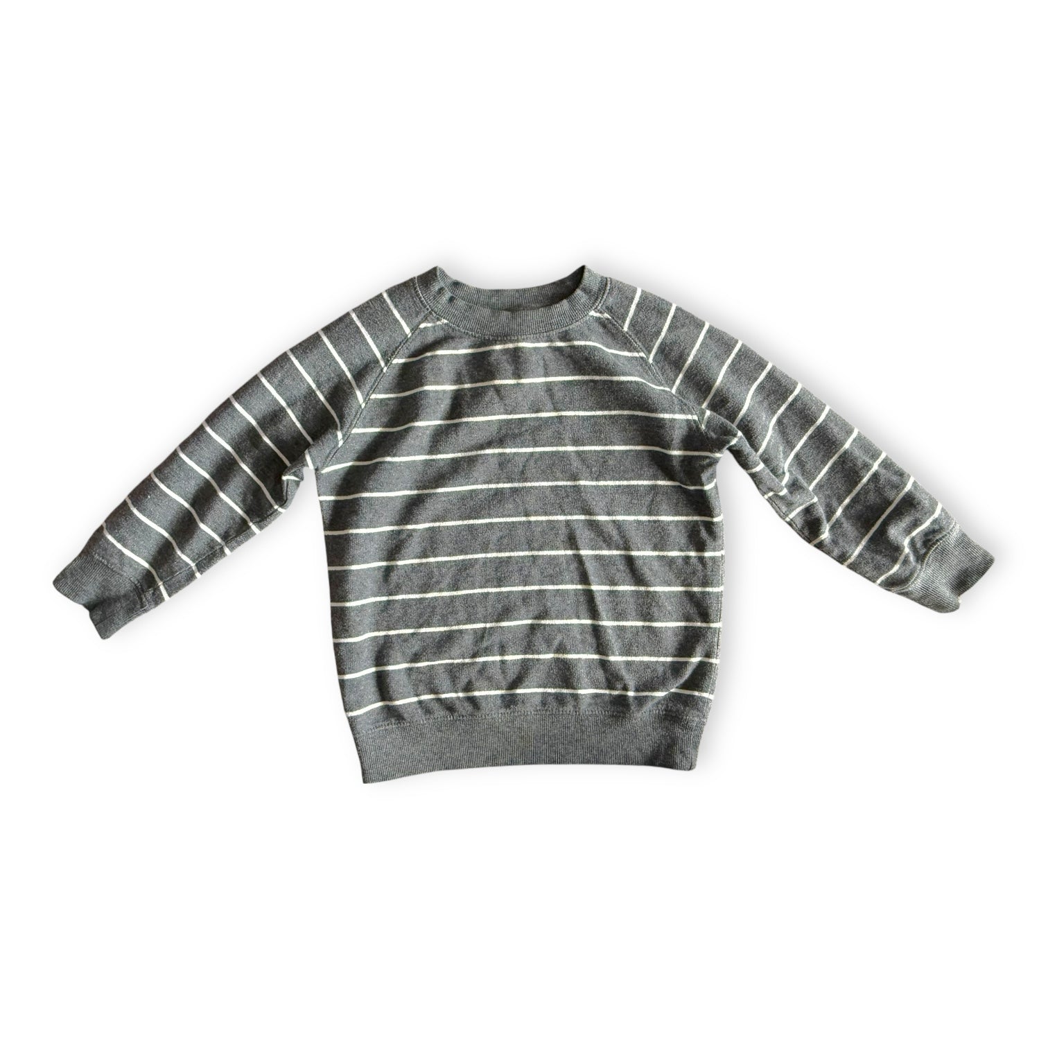 Grey Stripe Sweatshirt - Size 4 - Anko