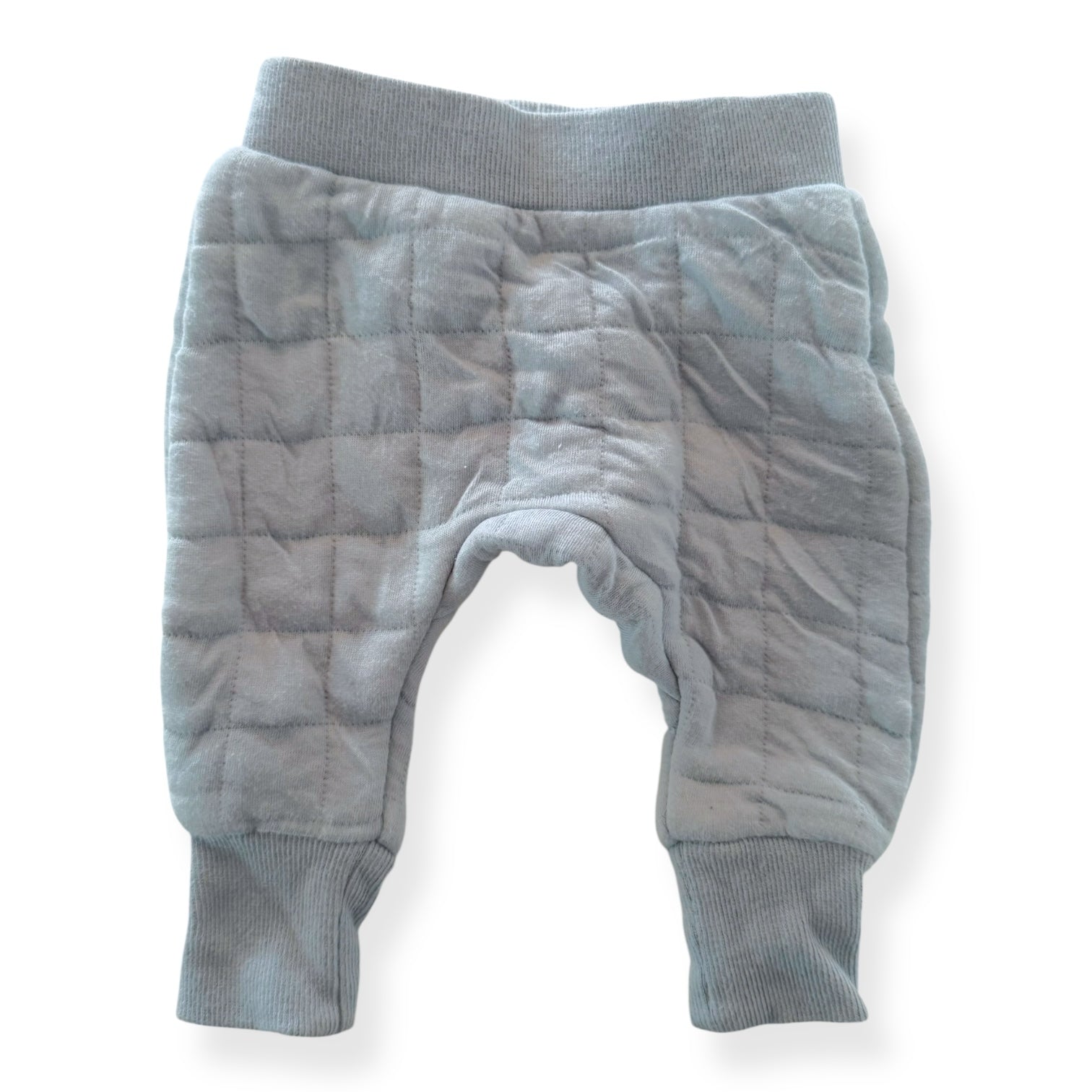 Dusty Blue Quilted Pants - NB