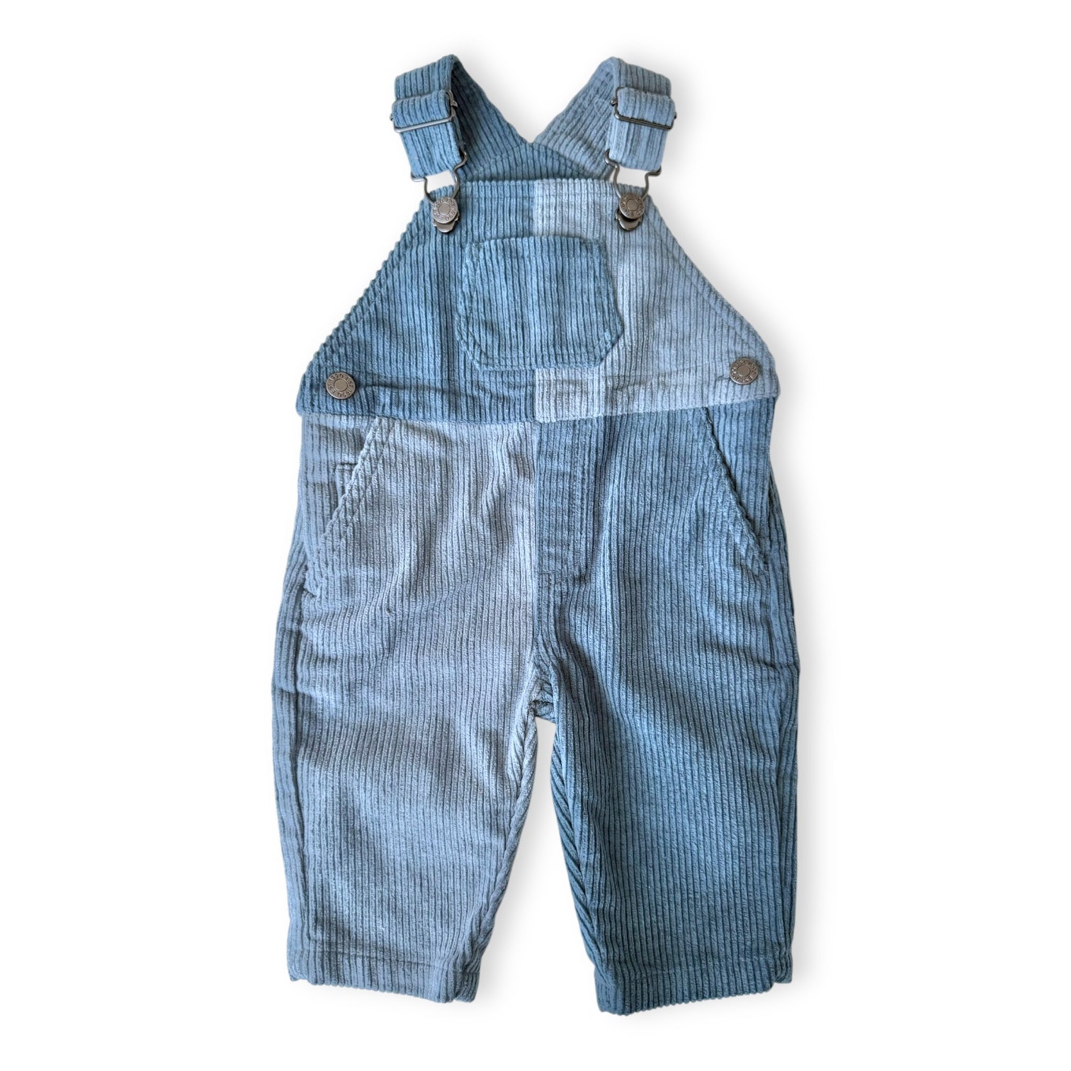 Blue Two Tone Overalls - 3-6m - Teeny Weeny