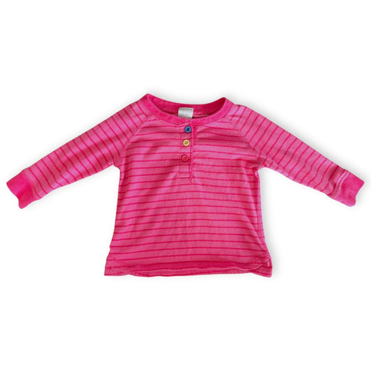Vintage Pink Stripe Longsleeve - 6-9m - Teeny Weeny