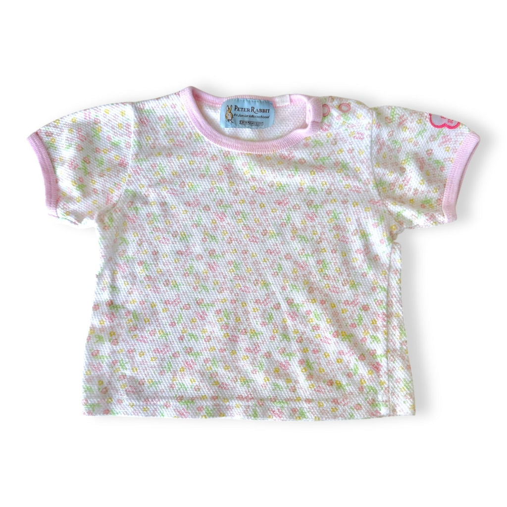 Floral Vintage Tee - 6-12m - Peter Rabbit