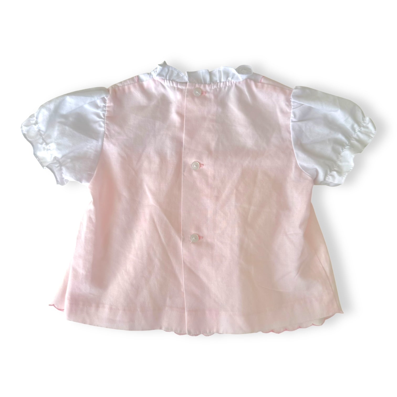 Pink Vintage High Neck top - 6-12m -