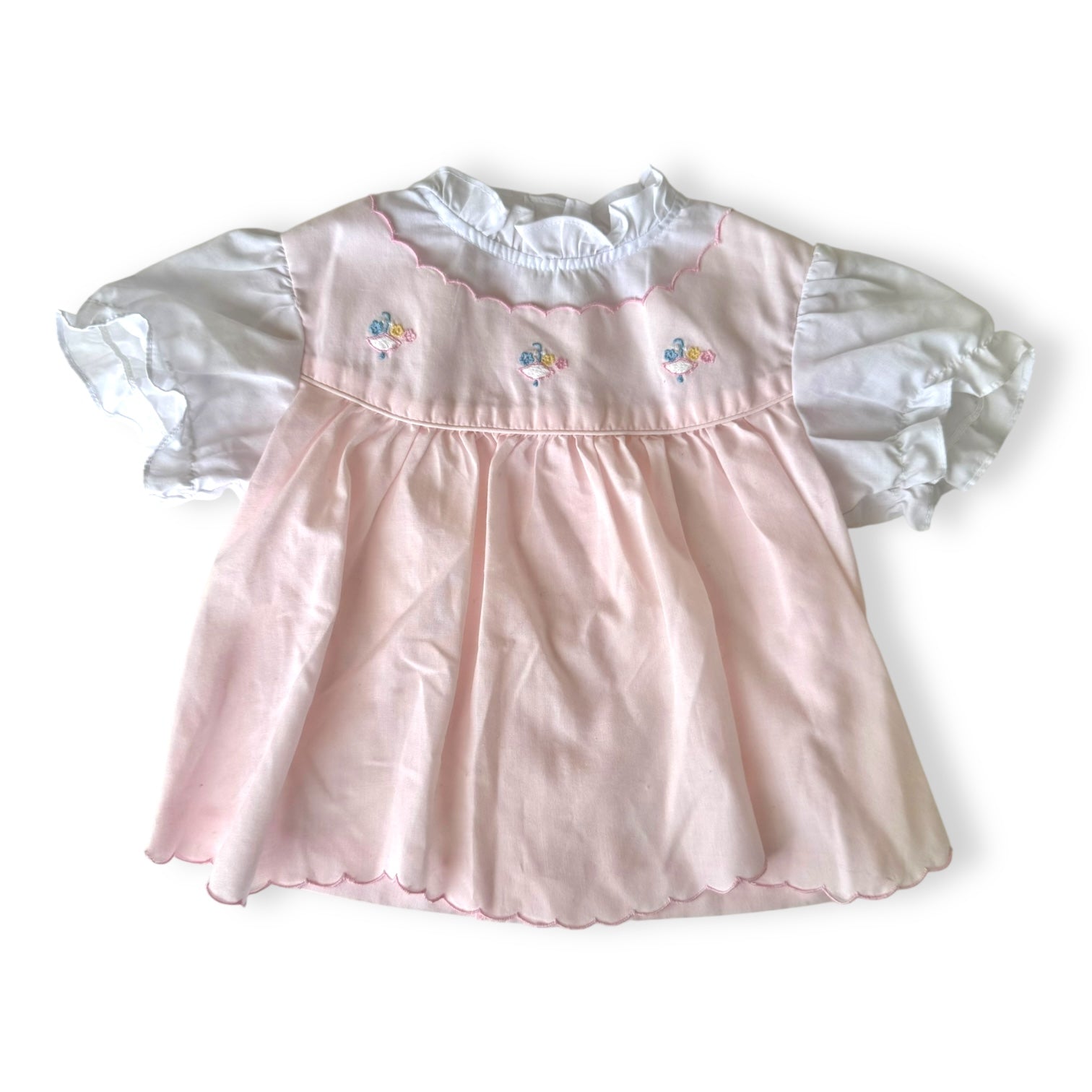 Pink Vintage High Neck top - 6-12m -