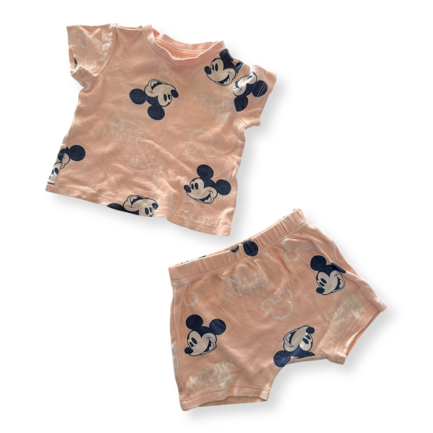 Disney Pink Mickey Pj's - 3-6m