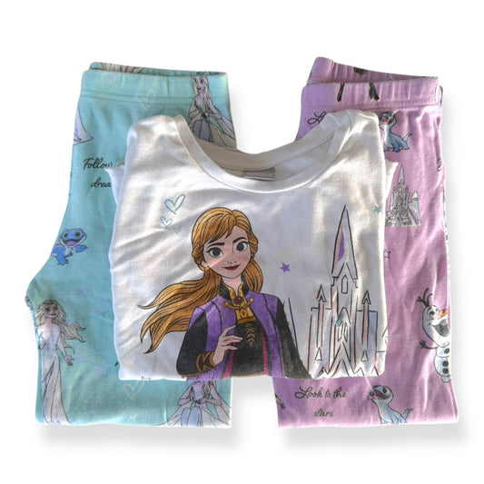 Frozen II PJ Set - Size 9 (2x pants, 1x top)