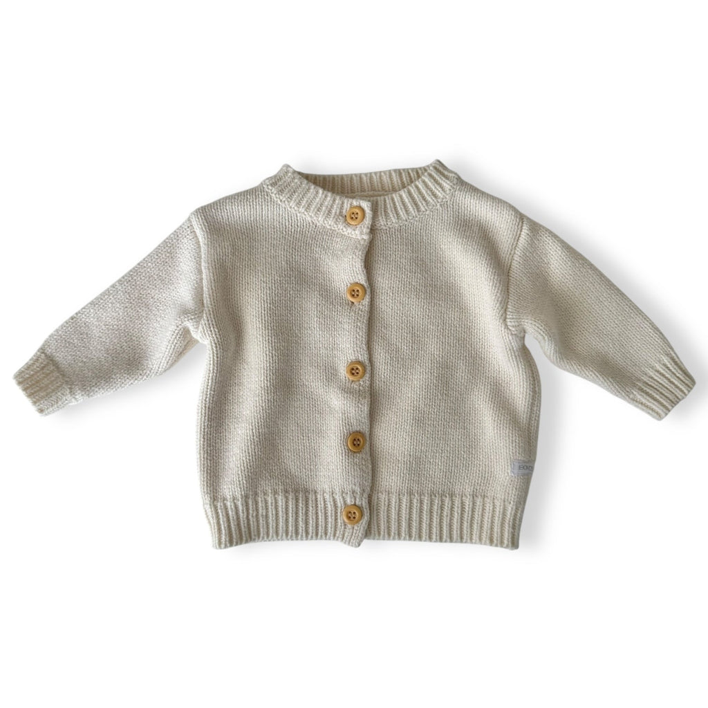 Beige Knit Cardi - 3-6m - BONDS