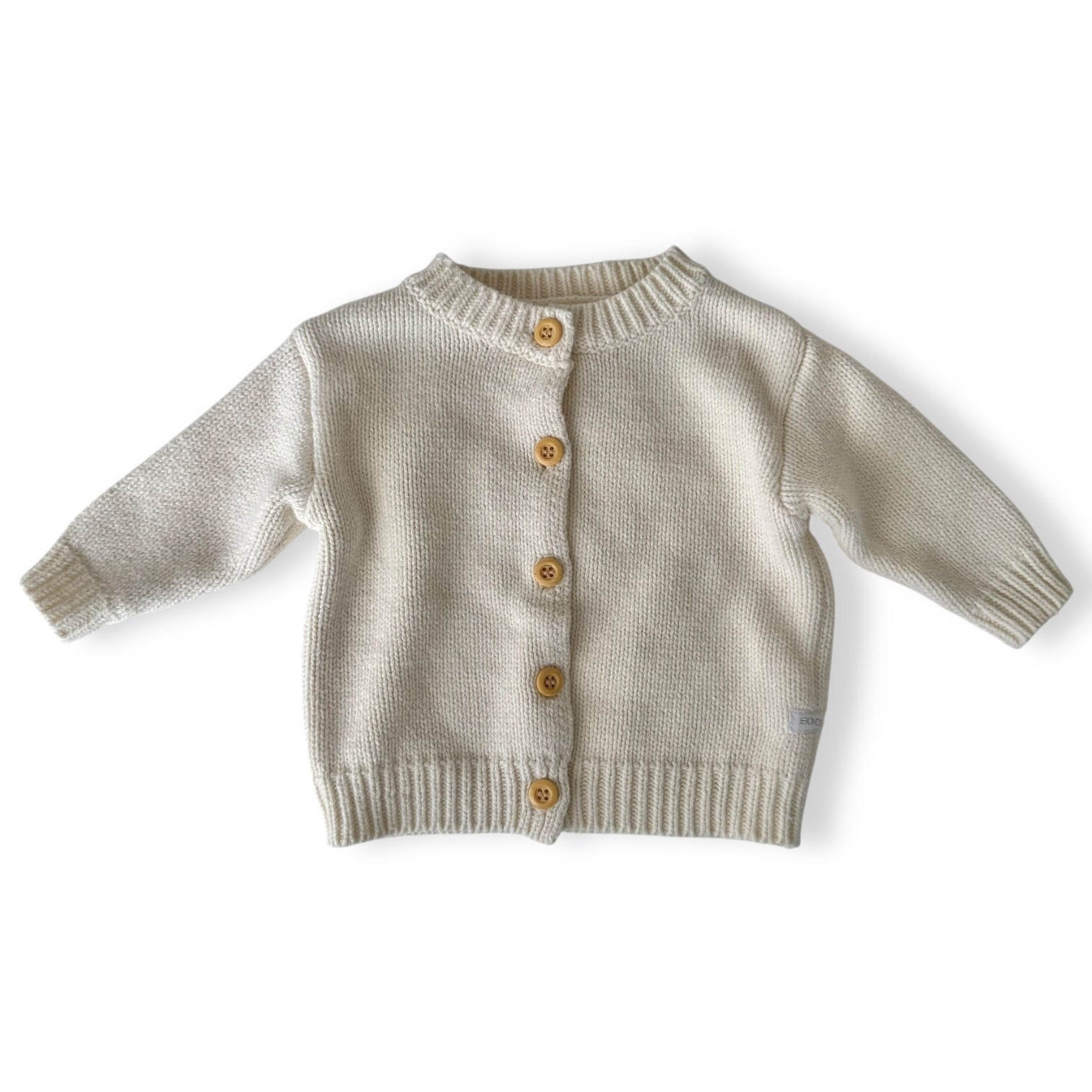 Beige Knit Cardi - 3-6m - BONDS