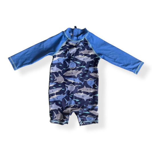 Blue Shark Swimsuit - Size 1