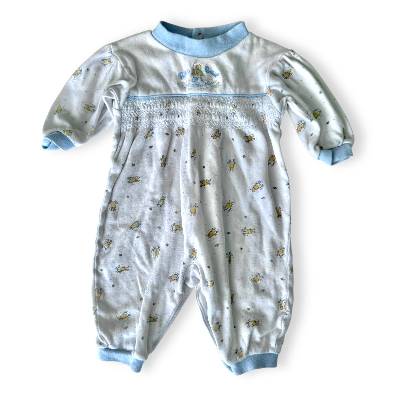 White Vintage Peter Rabbit Romper - 3m - Peter Rabbit