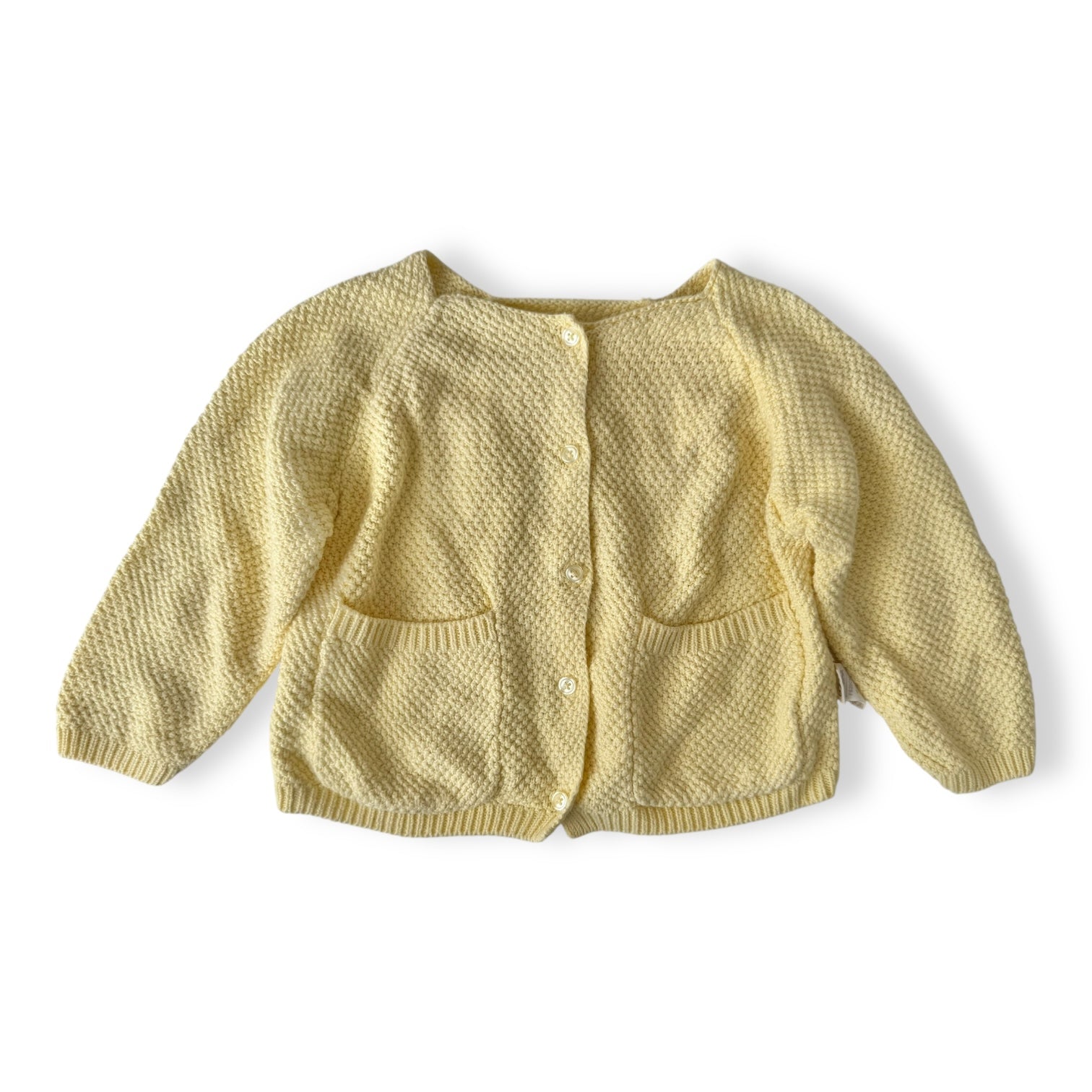 Yellow Oversized Knit Cardi - Size 2-3 -
