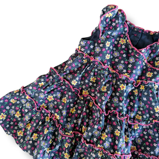 Floral Frill Dress - 6-12m