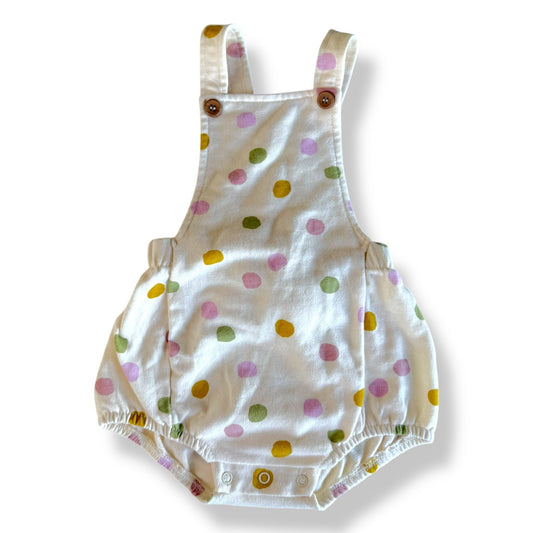 Cream Spot Romper - 6-12m
