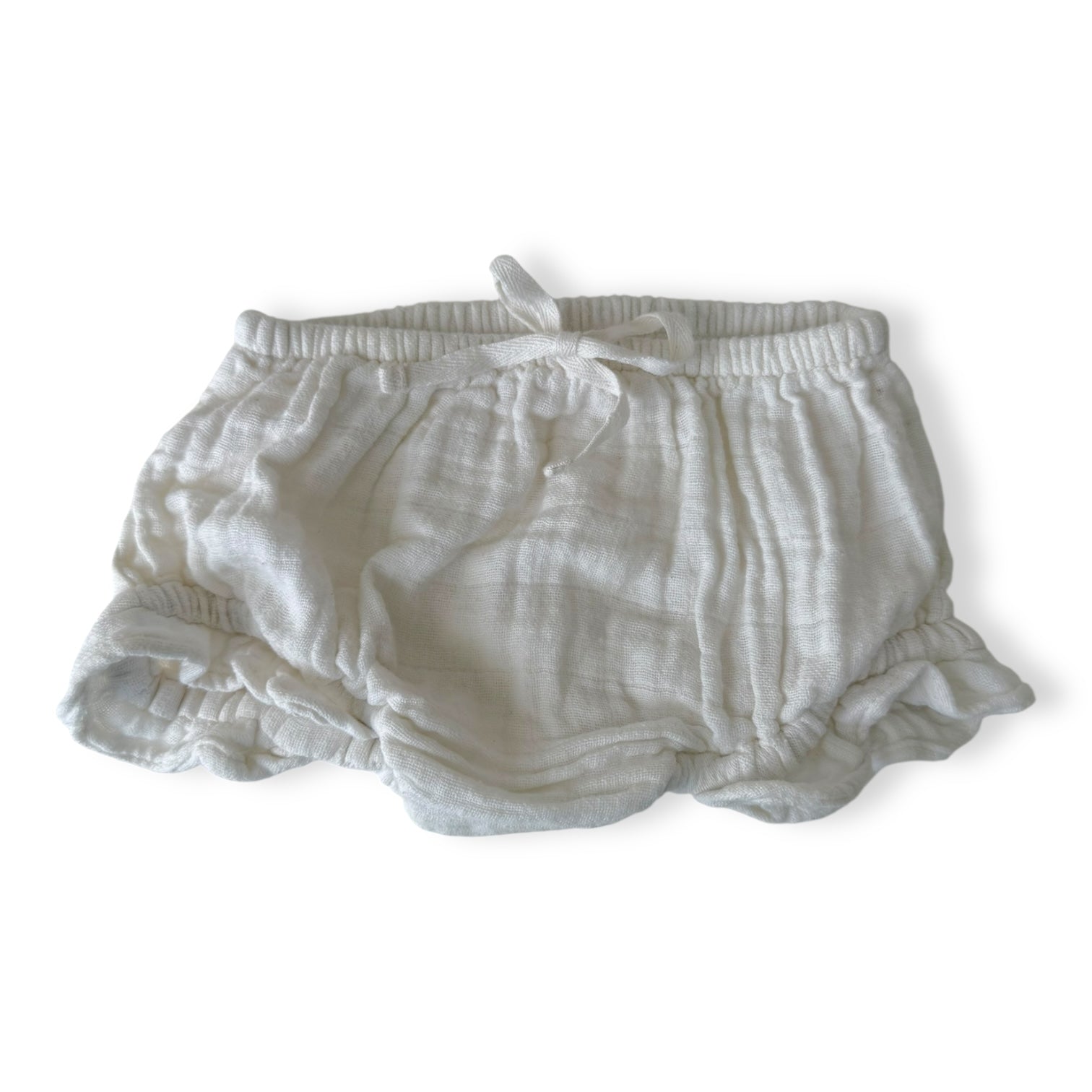 White Muslin Bloomers - 0-3m - Jamie Kay