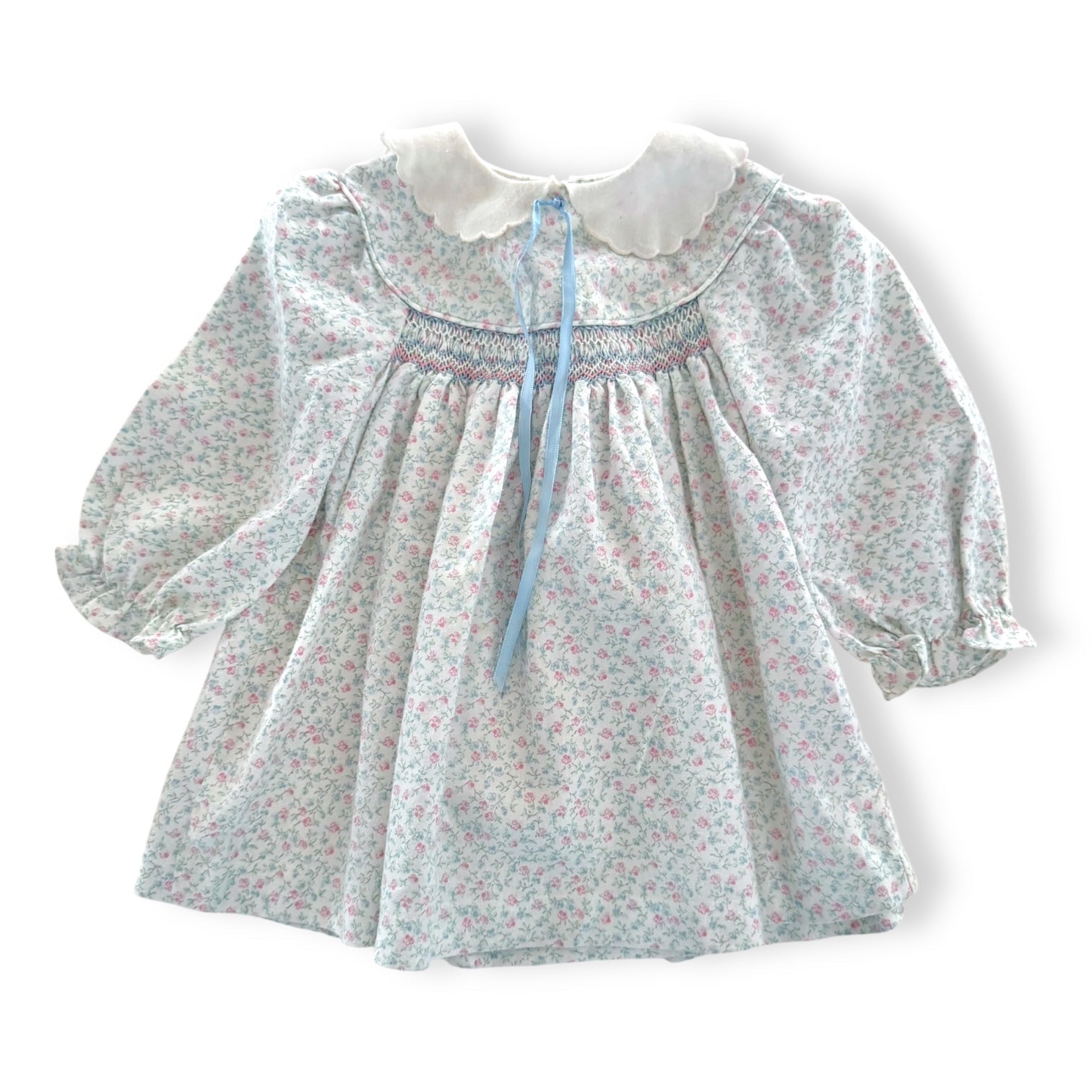 Floral Vintage Collared Dress - 6-12m - D&I international